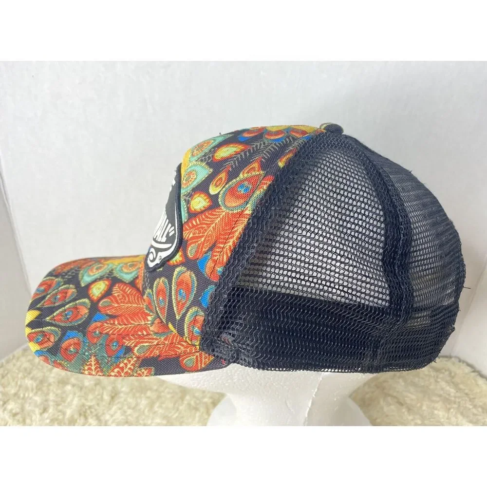 Vans Hat Unisex Paisley Peacock‎ Pattern Mesh Snap Back Adjustable